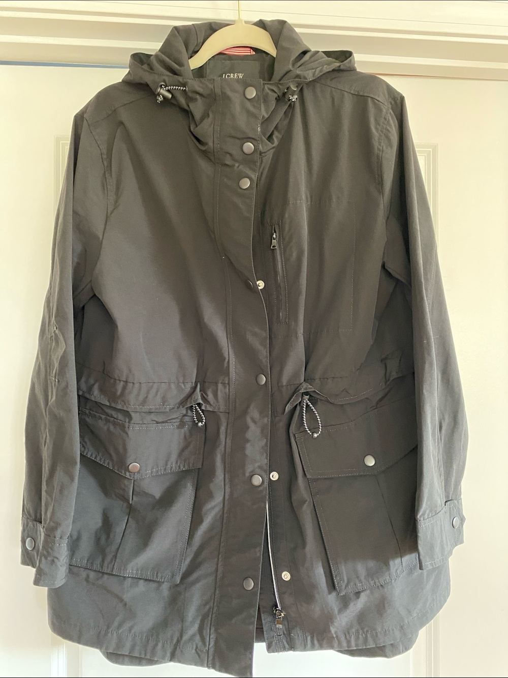 J. Crew Hooded BLACK jacket